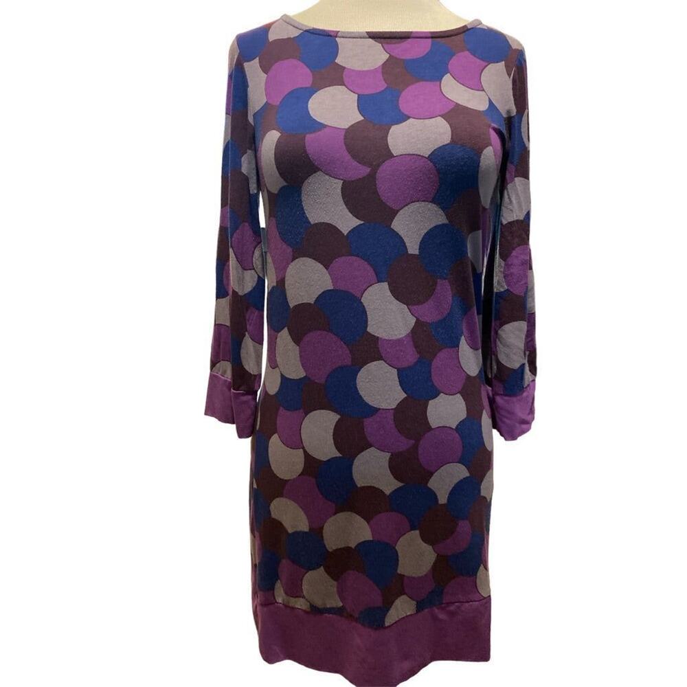 4 Boden Purple Large Polka Dot Dress